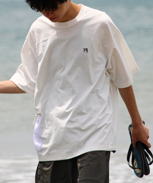 GLOSTER(グロスター)の「【水陸両用/アイスタッチ/UV CUT/吸水速乾】BOY刺繍 アドベンチャーTシャツ(Tシャツ/カットソー・メンズ・ラベンダー/ライトグリーン/ホワイト・S/L/M)」の1枚目の写真