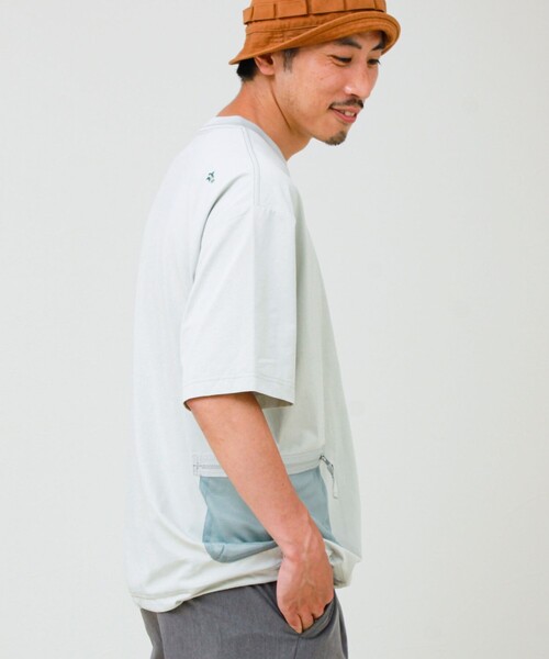 GLOSTER(グロスター)の「【水陸両用/アイスタッチ/UV CUT/吸水速乾】BOY刺繍 アドベンチャーTシャツ(Tシャツ/カットソー・メンズ・ラベンダー/ライトグリーン/ホワイト・S/L/M)」の2枚目の写真