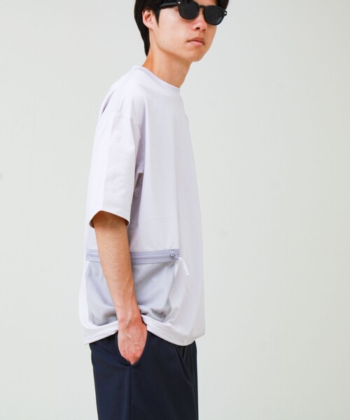 GLOSTER(グロスター)の「【水陸両用/アイスタッチ/UV CUT/吸水速乾】BOY刺繍 アドベンチャーTシャツ(Tシャツ/カットソー・メンズ・ラベンダー/ライトグリーン/ホワイト・S/L/M)」の5枚目の写真