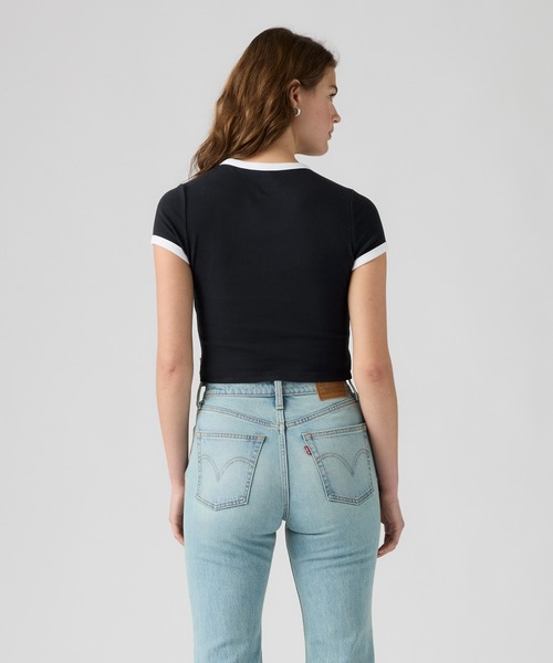 Levi's(リーバイス)の「Levi's/リーバイス グラフィック エッセンシャル ベビーリンガーTシャツ(Tシャツ/カットソー・レディース・ブラック・XS/S/M)」の3枚目の写真