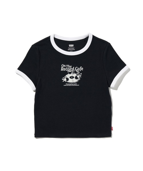 Levi's(リーバイス)の「Levi's/リーバイス グラフィック エッセンシャル ベビーリンガーTシャツ(Tシャツ/カットソー・レディース・ブラック・XS/S/M)」の4枚目の写真