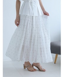 ドットシフォンティアードスカート