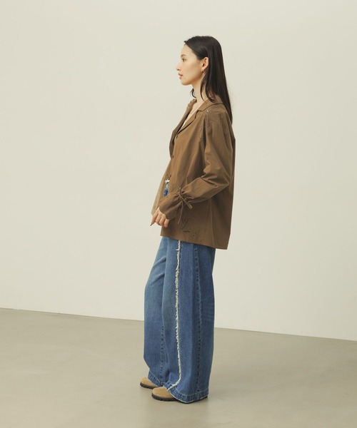 BAYFLOW(ベイフロー)の「フリンジバギーデニム(デニムパンツ・レディース・インディゴブルー/ライトブルー・SMALL/MEDIUM)」の10枚目の写真