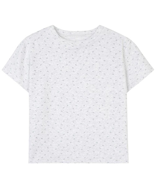 AsheKsha(アシクシャ)の「花柄ショート丈半袖 T シャツ(Tシャツ/カットソー・レディース・グレー・M)」の12枚目の写真