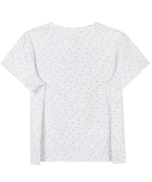 AsheKsha(アシクシャ)の「花柄ショート丈半袖 T シャツ(Tシャツ/カットソー・レディース・グレー・M)」の13枚目の写真