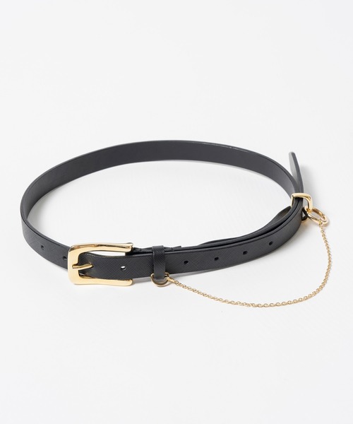PRANK PROJECT(プランクプロジェクト)の「【2026Autumn Pre-Order】2Wayチェーンレザーベルト / 2way Chain Leather Belt(ベルト・レディース・ブラック・FREE)」の1枚目の写真