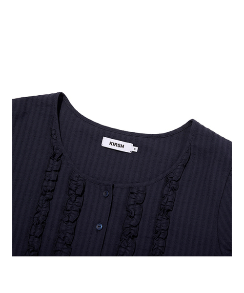 KIRSH（キルシー）の「ラッフルポイントパフスリーブブラウス[ダークネイビー]（シャツ/ブラウス・レディース・その他・SMALL/MEDIUM）」の4枚目の写真