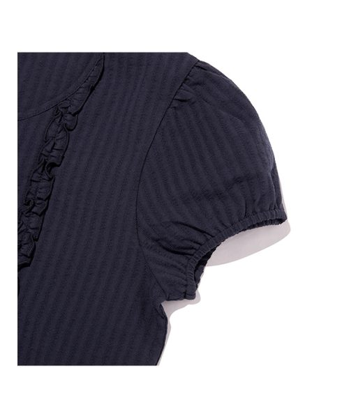 KIRSH（キルシー）の「ラッフルポイントパフスリーブブラウス[ダークネイビー]（シャツ/ブラウス・レディース・その他・SMALL/MEDIUM）」の3枚目の写真