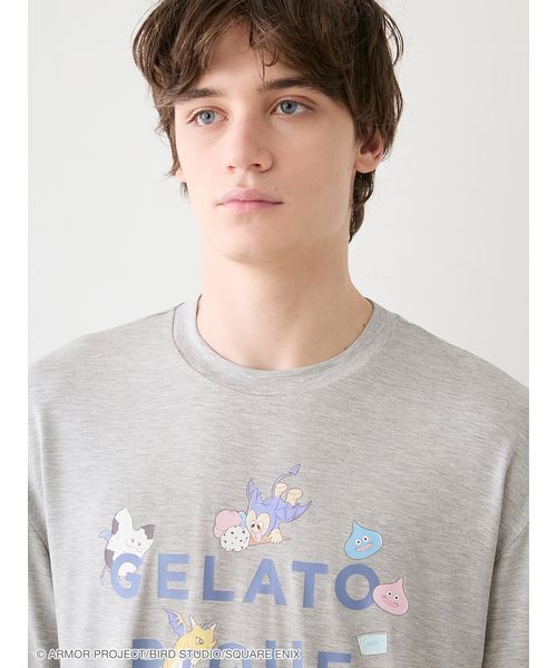 gelato pique(ジェラートピケ)の「【ドラゴンクエスト】【メンズ】ワンポイントTシャツ(ルームウェア/パジャマ・メンズ・グレー/オフホワイト・M/L)」の5枚目の写真