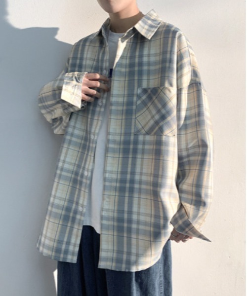 DOUBLE STEAL(ダブルスティール)の「DSオンブレチェック長袖シャツ(シャツ/ブラウス・メンズ・ブルー/オフホワイト・MEDIUM/X-LARGE/LARGE)」の3枚目の写真