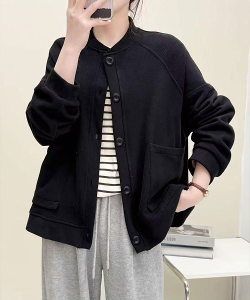 Flugge(フラッジー)の「スウェットカーディガン(カーディガン/ボレロ・レディース・グレー/ブラック・LARGE/MEDIUM)」の6枚目の写真