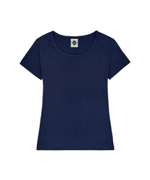 女性Uネックスリムフィット半袖Tシャツ6 COLORS