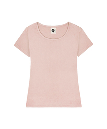 女性Uネックスリムフィット半袖Tシャツ6 COLORS