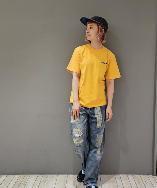 GREEN BOWL(グリーンボウル)の「グリーンボウル 【GREEN BOWL】Fade Wash T-Shirts(無地)(Tシャツ/カットソー・メンズ・ブラック/イエロー・S/L/XXL)」の2枚目の写真