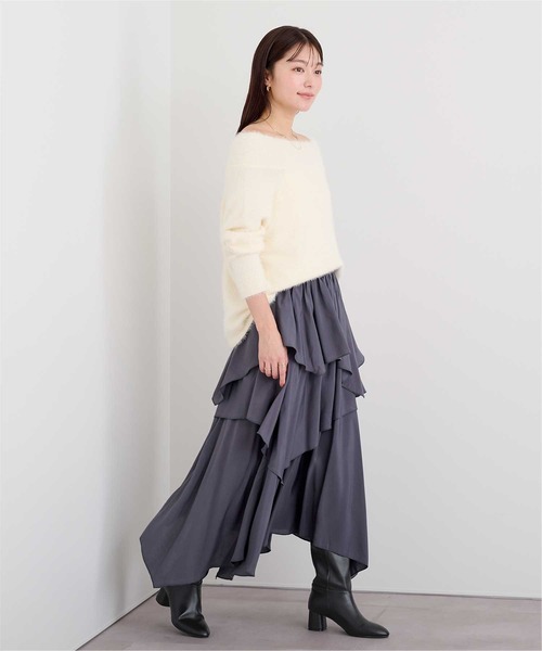 UR'S(ユアーズ)の「5.5cmヒールロングブーツ(ブーツ・レディース・ブラック/ブラウン・S/M/L/XL)」の4枚目の写真