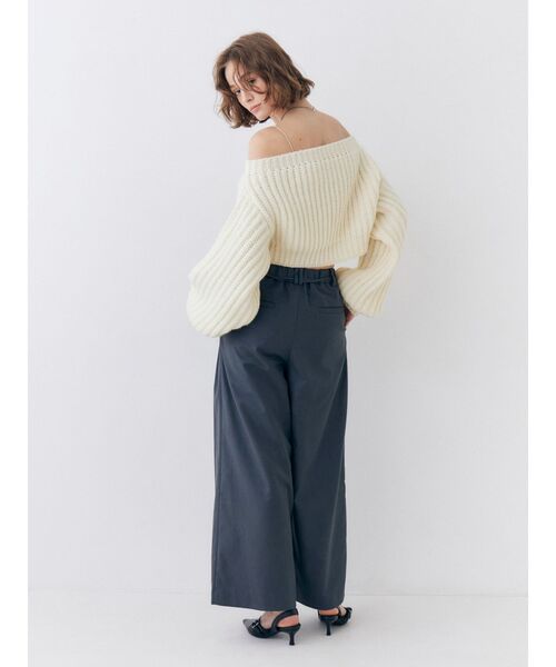 Ungrid(アングリッド)の「ウエストデザインボリュームパンツ(その他パンツ・レディース・チャコールグレー/ベージュ・SMALL/MEDIUM)」の10枚目の写真