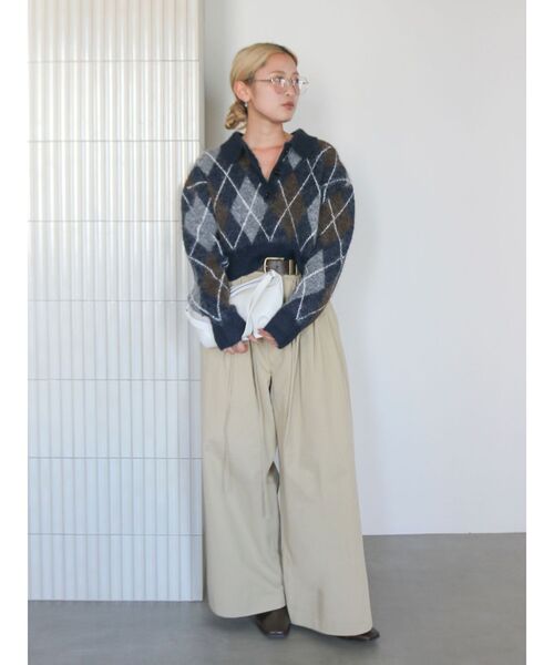 Ungrid(アングリッド)の「ウエストデザインボリュームパンツ(その他パンツ・レディース・チャコールグレー/ベージュ・SMALL/MEDIUM)」の19枚目の写真