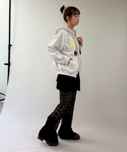 w closet(ダブルクローゼット)の「レースPT(その他パンツ・レディース・ブラック/オフホワイト・FREE)」の12枚目の写真