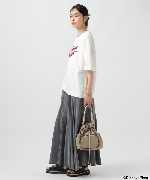 BAYFLOW(ベイフロー)の「TOY STORY(トイ・ストーリー)/ピザブラネットTシャツ(WOMEN)(Tシャツ/カットソー・レディース・オフホワイト/ブラック/グレイッシュベージュ・FREE)」の17枚目の写真