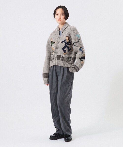 BEAMS BOY(ビームスボーイ)の「ピンストライプ スラックス(スラックス・レディース・ブラック/グレー・0/1/2)」の7枚目の写真