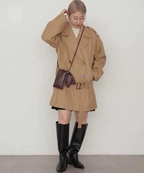 LOUNGEDRESS（ラウンジドレス）の「【GALENA/ガレナ】＠_yoshinosan__コラボ｜ポーチ付きスマホショルダー（ショルダーバッグ・レディース・ベージュ/ブラック/シルバー/ボルドー・FREE）」の11枚目の写真
