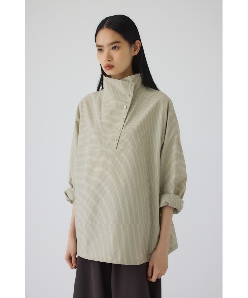 RIM.ARK（リムアーク）の「Graph check PO(グラフ チェック プルオーバー)（Tシャツ/カットソー・レディース・グレー/ライトベージュ/ライトカーキ・FREE）」の5枚目の写真