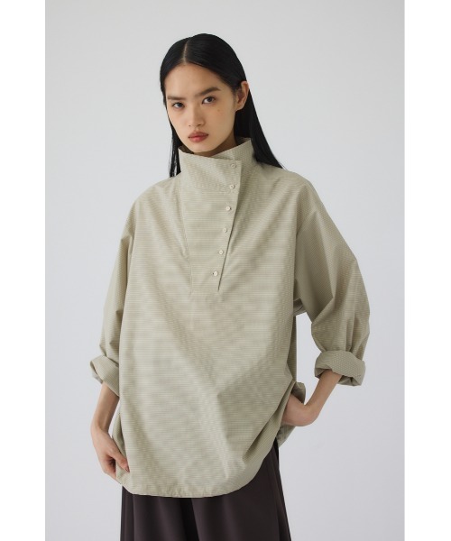 RIM.ARK（リムアーク）の「Graph check PO(グラフ チェック プルオーバー)（Tシャツ/カットソー・レディース・グレー/ライトベージュ/ライトカーキ・FREE）」の10枚目の写真