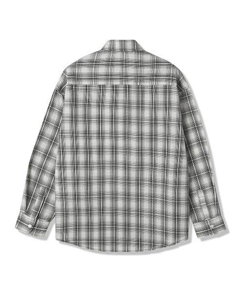 ADHOC（アドホック）の「男性ワンポケットチェック長袖シャツ (O-WHITE) (HC8LSA1)（シャツ/ブラウス・メンズ・その他・100/95/105）」の2枚目の写真