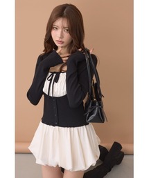 【AW先行アイテム】ドッキングバルーンミニワンピース 秋服 冬服