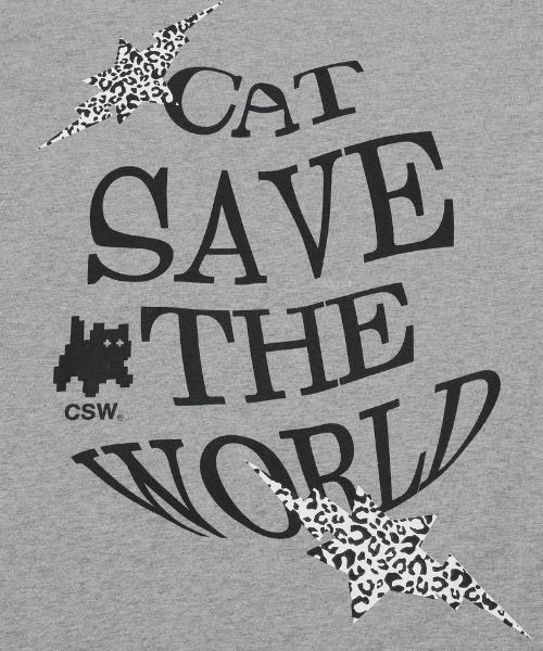 Ada.(エイダ)の「◇CATSAVETHEWORLD◇ブランド直輸入正規品/カンナ レオパードスター レタリング 長袖Tシャツ Kanna Leopard Star Lettering Long Sleeve Tee(Tシャツ/カットソー・レディース・グレー・FREE)」の4枚目の写真