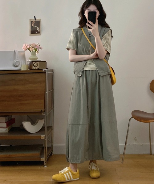 FAVORITO(ファヴォリート)の「ノースリーブトップススカートセットアップ(セットアップ・レディース・グレー・S/L/M)」の8枚目の写真