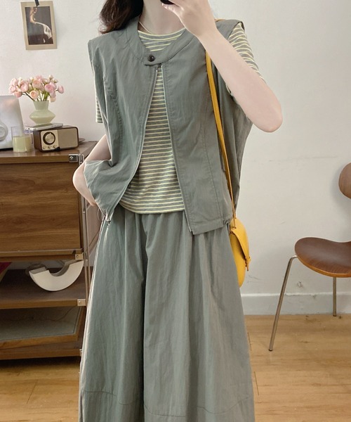 FAVORITO(ファヴォリート)の「ノースリーブトップススカートセットアップ(セットアップ・レディース・グレー・S/L/M)」の2枚目の写真