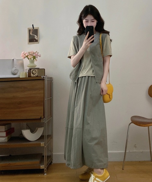 FAVORITO(ファヴォリート)の「ノースリーブトップススカートセットアップ(セットアップ・レディース・グレー・S/L/M)」の9枚目の写真