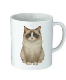 Moftique（モフティック）の「Moftique（モフティック） マグカップ アニマル ペット ラグドール キャット 猫 昇華転写プリント 310ml 陶器 ギフト（グラス/マグカップ/タンブラー）」