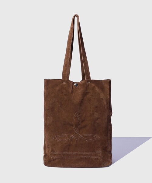 ADAM ET ROPE'(アダムエロペ)の「《別注》【La Botte Gardiane/ラボッテガーディアン】EX BAG SOLENE VELOURS(トートバッグ・メンズ・ベージュ・FREE)」の1枚目の写真
