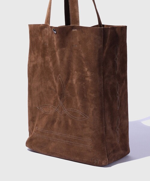 ADAM ET ROPE'(アダムエロペ)の「《別注》【La Botte Gardiane/ラボッテガーディアン】EX BAG SOLENE VELOURS(トートバッグ・メンズ・ベージュ・FREE)」の4枚目の写真