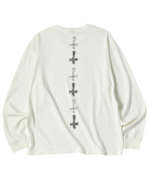 TRAVEL(トラベル)の「クロスポイントピグメントロングスリーブクリーム(Tシャツ/カットソー・メンズ・その他・SMALL/MEDIUM/LARGE)」の4枚目の写真