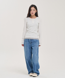 バンプ ロングTシャツ - アイボリー
