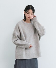 メリノウール撚り杢天竺プルオーバー