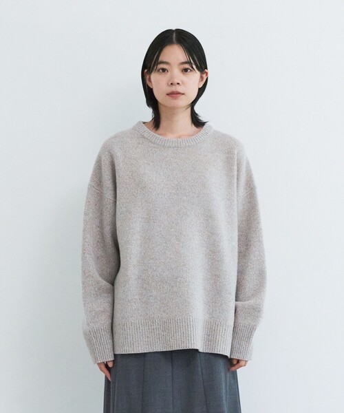 LOISIR（ロワズィール）の「メリノウール撚り杢天竺プルオーバー（ニット/セーター・レディース・ベージュ系その他/ブラウン系その他/オレンジ系その他・FREE）」の10枚目の写真
