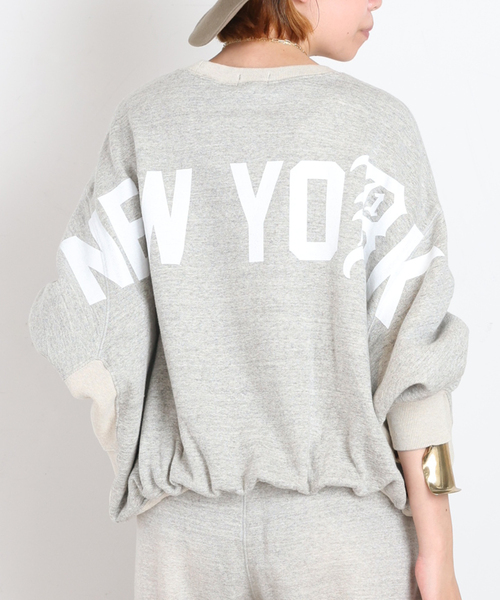 R13(アールサーティーン)の「【R13/アールサーティーン】NEW YORK 13 BALLOON CREWNECK(スウェット・レディース・チャコールグレー・FREE)」の3枚目の写真