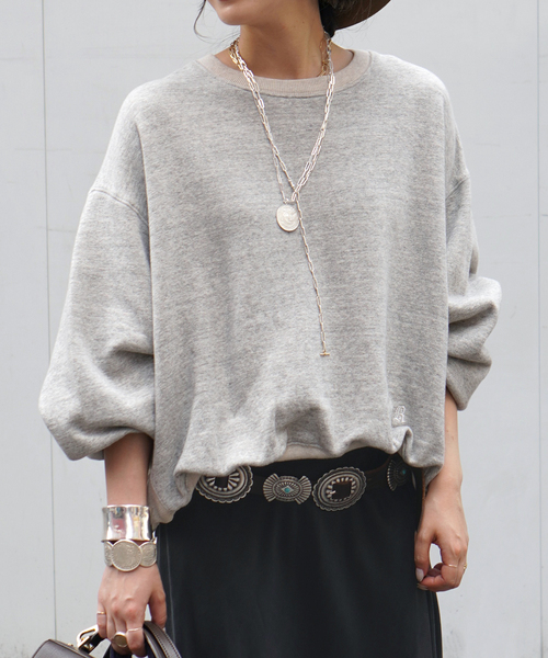 R13(アールサーティーン)の「【R13/アールサーティーン】NEW YORK 13 BALLOON CREWNECK(スウェット・レディース・チャコールグレー・FREE)」の13枚目の写真