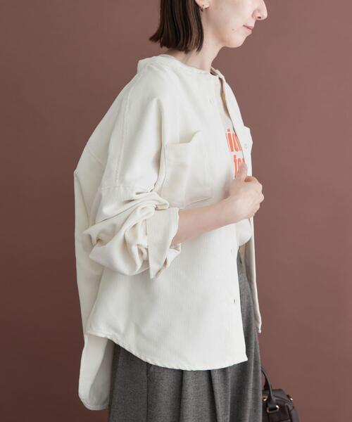 ITEMS URBANRESEARCH(アイテムズ アーバンリサーチ)の「コーデュロイポケットシャツ(シャツ/ブラウス・レディース・グリーン/ブラウン系その他/グレー/ホワイト系その他・FREE)」の13枚目の写真