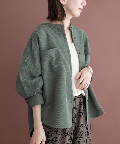 ITEMS URBANRESEARCH(アイテムズ アーバンリサーチ)の「コーデュロイポケットシャツ(シャツ/ブラウス・レディース・グリーン/ブラウン系その他/グレー/ホワイト系その他・FREE)」の9枚目の写真