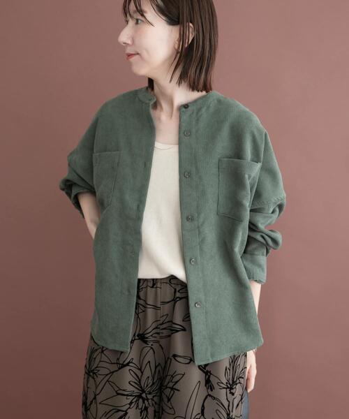 ITEMS URBANRESEARCH(アイテムズ アーバンリサーチ)の「コーデュロイポケットシャツ(シャツ/ブラウス・レディース・グリーン/ブラウン系その他/グレー/ホワイト系その他・FREE)」の10枚目の写真