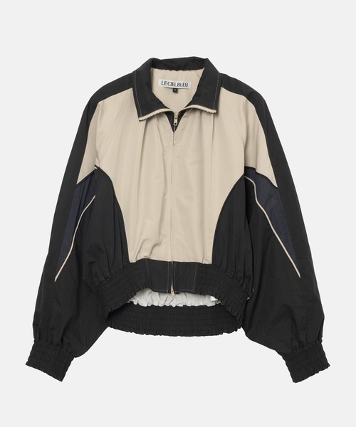 LE CIEL BLEU(ルシェルブルー)の「クロップドトラックジャケット / Cropped Track Jacket(テーラードジャケット・レディース・ベージュ/ネイビー・36)」の6枚目の写真