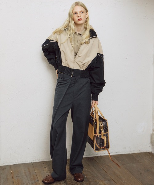 LE CIEL BLEU(ルシェルブルー)の「クロップドトラックジャケット / Cropped Track Jacket(テーラードジャケット・レディース・ベージュ/ネイビー・36)」の3枚目の写真