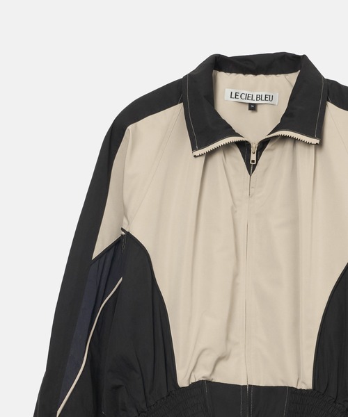 LE CIEL BLEU(ルシェルブルー)の「クロップドトラックジャケット / Cropped Track Jacket(テーラードジャケット・レディース・ベージュ/ネイビー・36)」の7枚目の写真