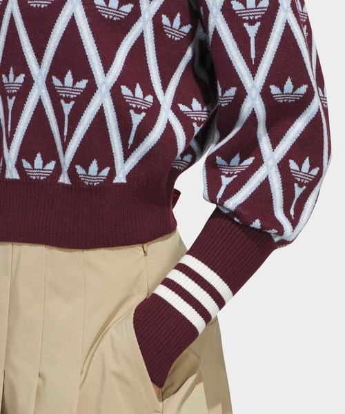 adidas（アディダス）の「オリジナルス トレフォイル タートルネック セーター【adidas Golf/アディダスゴルフ】（ニット/セーター・レディース・レッド・X-SMALL/X-LARGE/SMALL/MEDIUM/LARGE/XX-LARGE）」の4枚目の写真