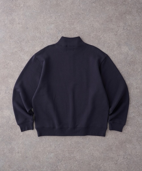 聯名款狐狸刺繡半拉鍊刷毛衛衣